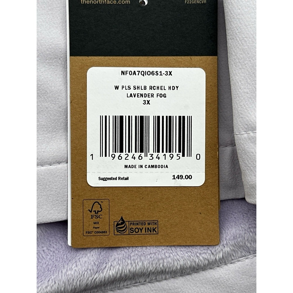 The North Face Shelbe Raschel WindWall Full Zip Hooded Jacket Lavender 3X - Picture 5 of 7